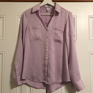 Express Lilac Portofino Slim Fit Shirt